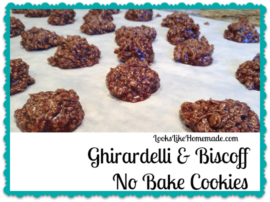 Ghirardelli and Biscoff No Bake Cookies