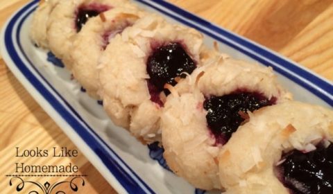 Thumbprint Cookies - Coconut Style - Looks Like Homemade